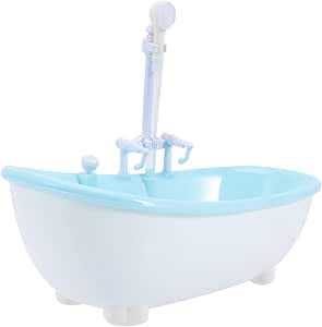 Totority Electric Doll Bathtub With Sprayer, Lights & Sounds - Interactive Bath Toy For Kids Role Play