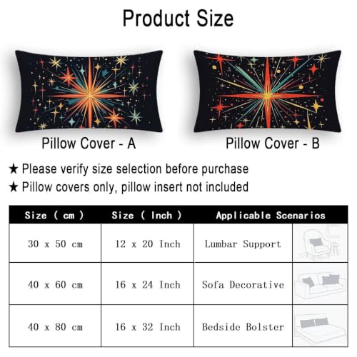 Juego de 2 Fundas Cojines 40x60 Negro Rectangular Almohada Terciopelo 6