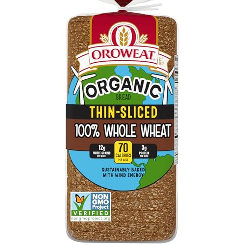 Image of Oroweat Organic Whole Wheat Bread, Thin Sliced Wheat Bread, 20 oz Bag