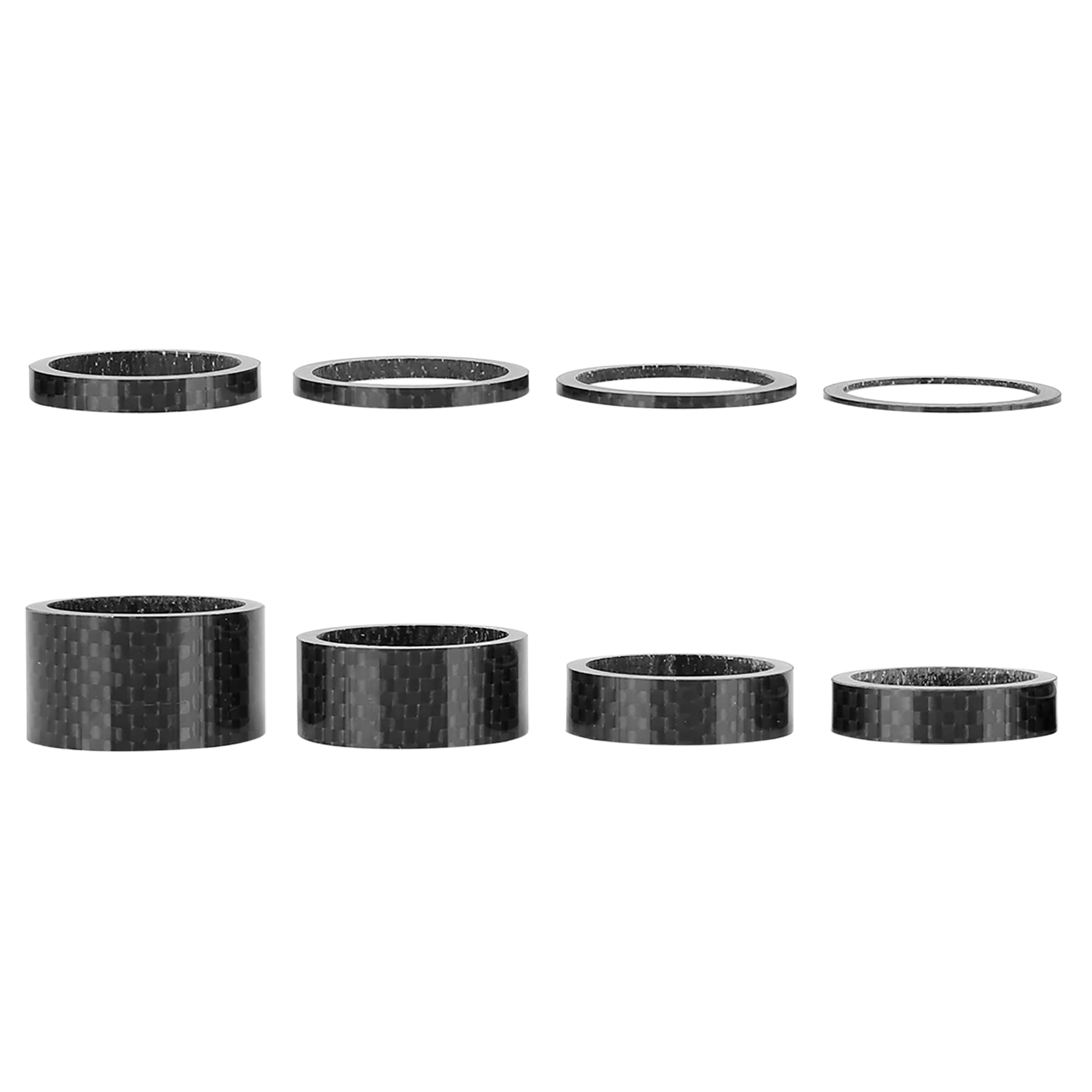 X AUTOHAUX 8er Set Fahrrad-Headset Abstandshalter - 1-20mm Für 1 1/8 Zoll Vorbau, Kohlefaser