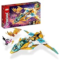 LEGO 71770 NINJAGO Zane/'s Golden Dragon Jet, Toy Plane Set, Birthday Gift Idea for Boys and Girls 7 Plus Years Old with Cole & Zane Minifigures