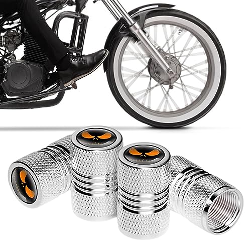 Tampão da válvula da haste do pneu, Matte Skull Alloy Tire Valve Caps, Tampa de ar de pneu para carr