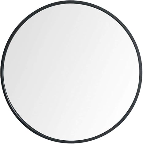 Amazon Co Jp Huimei2y 鏡 壁掛けミラー 丸型ミラー ウォールミラー アルミフレーム インテリア 洗面 化粧 軽量 Hd鏡面 モダン おしゃれ 玄関 リビング 洗面 トイレ バスルーム 円形 ブラック 直径40cm ホーム キッチン