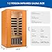 RESTISLAND Infrared Sauna for Home, Near Zero EMF Home Saunas for up to 2 Person, Indoor Dry Heat Sauna Room with Infrared Red Light Therapy, Bluetooth Speakers, Canadian Hemlock Wood