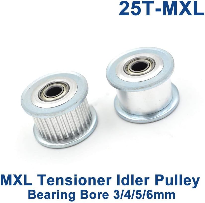 1/2/3 個インチ 25 歯 MXL 同期プーリーアイドラーテンショナーホイールボア 3/4/5/6 ミリメートルベアリングガイド