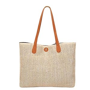 Strandtas, strandtassen for vrouwen, strozakken for vrouwen, geweven strandtas, 1 st geweven tas opbergzak