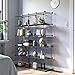 SONGMICS Wire Cube Storage, 20-Cube Modular Rack, PP Plastic Shelf Liners Included, Black ULPI45H