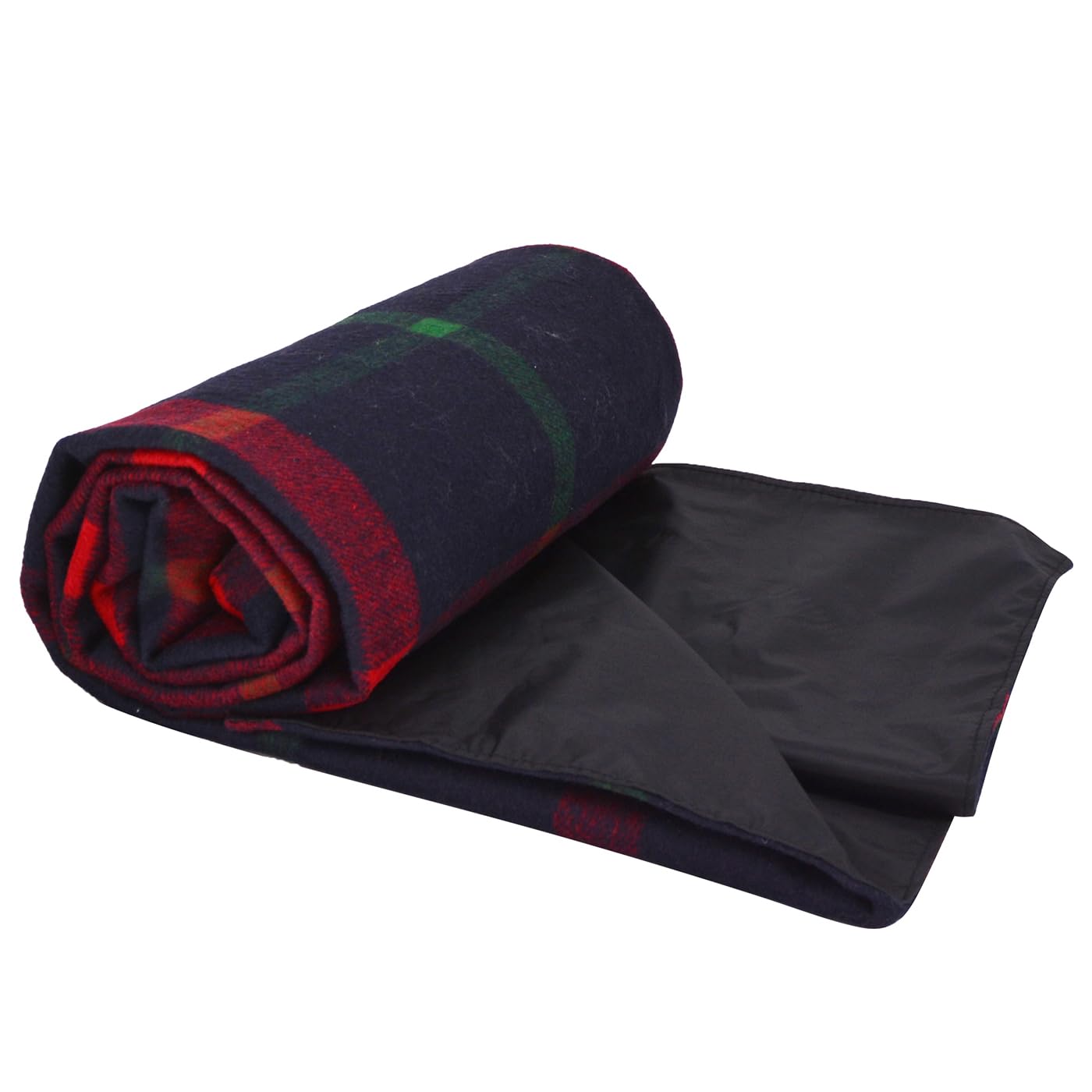 Les Jardins de la Comtesse, Picknickdecke, wasserdicht, Nachtblau, 170 x 140 cm, Wolle und Polyester, 1500 g