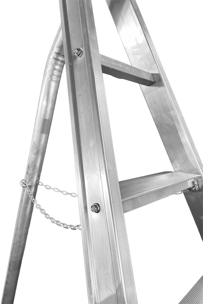 Svelt Scala 10 gradini Conica con Puntale Telescopico per Terreni Inclinati – Gradini Antisdrucciolo, Uso Agricolo e Giardinaggio, Portata 150kg, Agriluxe Maxi
