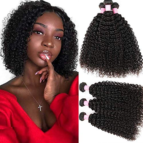 Miss GAGA 8A Grade Brazilian Kinkys Curly Virgin Human Hair One Bundle Remy Human Hair Weaves Wet and Wavy Hair Extension Natural Color(10" one bundle)