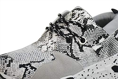LUCKY STEP Women's Climbing Hiking Retro Jogger Cliff Sneakers Running Sport Trainer Shoes (8.5 B(M) US, White Snake) | Image 5
