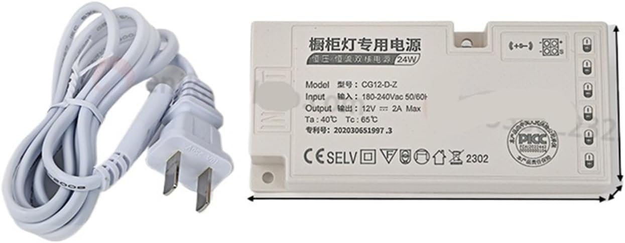 LED Wardrobe Cabinet Light Power Supply 12V 24V 36W 60W 100W(DC12V 60W-6 Ports)