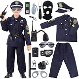 Skirfy Kids Police Costume for Boys 4-6, Police Officer Dress Up Play Set