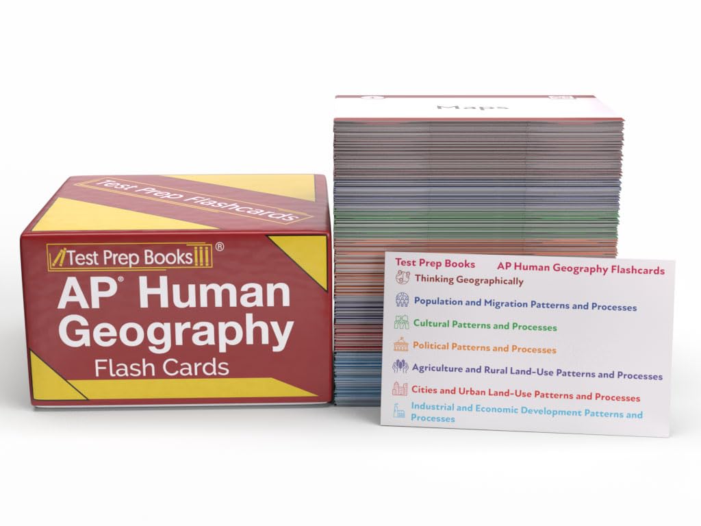 AP Human Geography Study Cards 2026-2027: AP Human Geography Prep and Practice Test Questions [Color Coded]      Cards – October 30, 2023