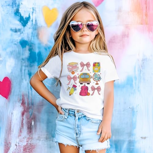 Image of KEKEMI Kid Toddler Girl First Day of School Shirts Kindergarten First /Second /Third Grade T-Shirt Back to School Tee Tops 3-8Y