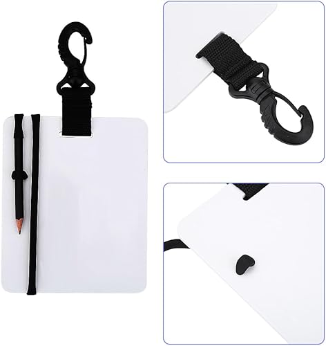Miniatura 6 de Tiiyee Pizarras de escritura de buceo, pizarra blanca de borrado húmedo para niños, para dibujar al aire libre, para colgar, pizarra blanca, bloc de