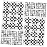 Motif à carreaux classique : le motif à carreaux noir et est et chic, adapté à un large éventail d'usages décoratifs, de fête de voiture de course, étiquettes de sceaux d'enveloppe circulaires