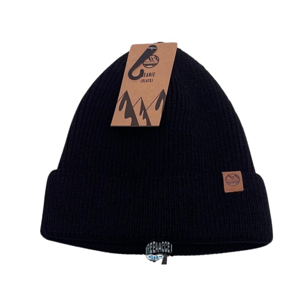 Six Peaks Unisex Beanie, Soft Acrylic Winter Hat for Men and Women, Warm, Stretchable Design for Outdoor Activities, Black, One Size