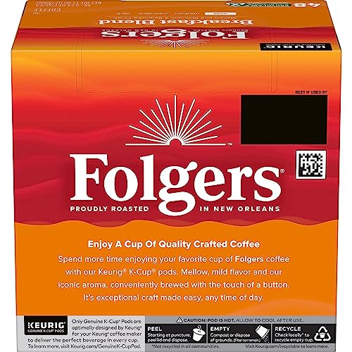 Image of Folgers K Cups (Breakfast Blend, 12 Count (Pack of 4))