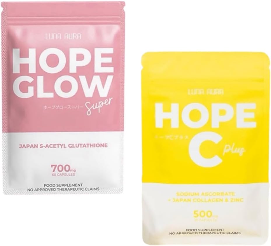 Glowing Skin Super Combo: Luna Aura Hope Glow Super 700mg & Hope C