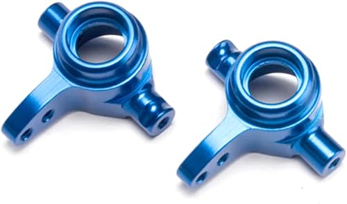 Traxxas 6837X Bloques de dirección izquierda y derecha de aluminio anodizado azul 6061-T6