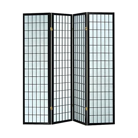 Home Source Standing Screen, 1.5 by 70 by 70-Inch, Black Cover