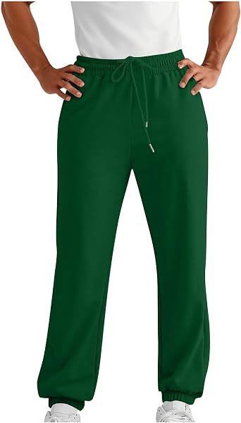 BFAFEN Mens Sweatpants Joggers for Men Drawstring Elastic Waist Sweat Pants Tapered Track Pants Gym Run Workout Pants