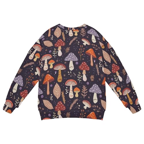 JUNZAN Autumn with Mushrooms and Seasonal Big Boys Pullover Hoodie Crewneck Boys Sweat Shirt Party 4T2