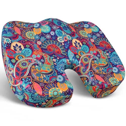 Cojín ergonómico para aliviar el dolor de coxis, cojín de espuma viscoelástica para aliviar la presión, cojín de coxis para el dolor de ciática, cojín ergonómico para silla de escritorio de oficina