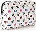 KARL LAGERFELD PARIS WOMENS HANDBAGS COSMETIC BAG,MULTI/WHITE,1SZ