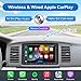 Double Din Car Stereo Radio Wireless CarPlay Wireless Android Auto, 7in Touchscreen Car Audio Receiver with Bluetooth,Rearview Camera,AM/FM, GPS Navigation,Mirror Link,Subwoofer,USB/AUX/SWC
