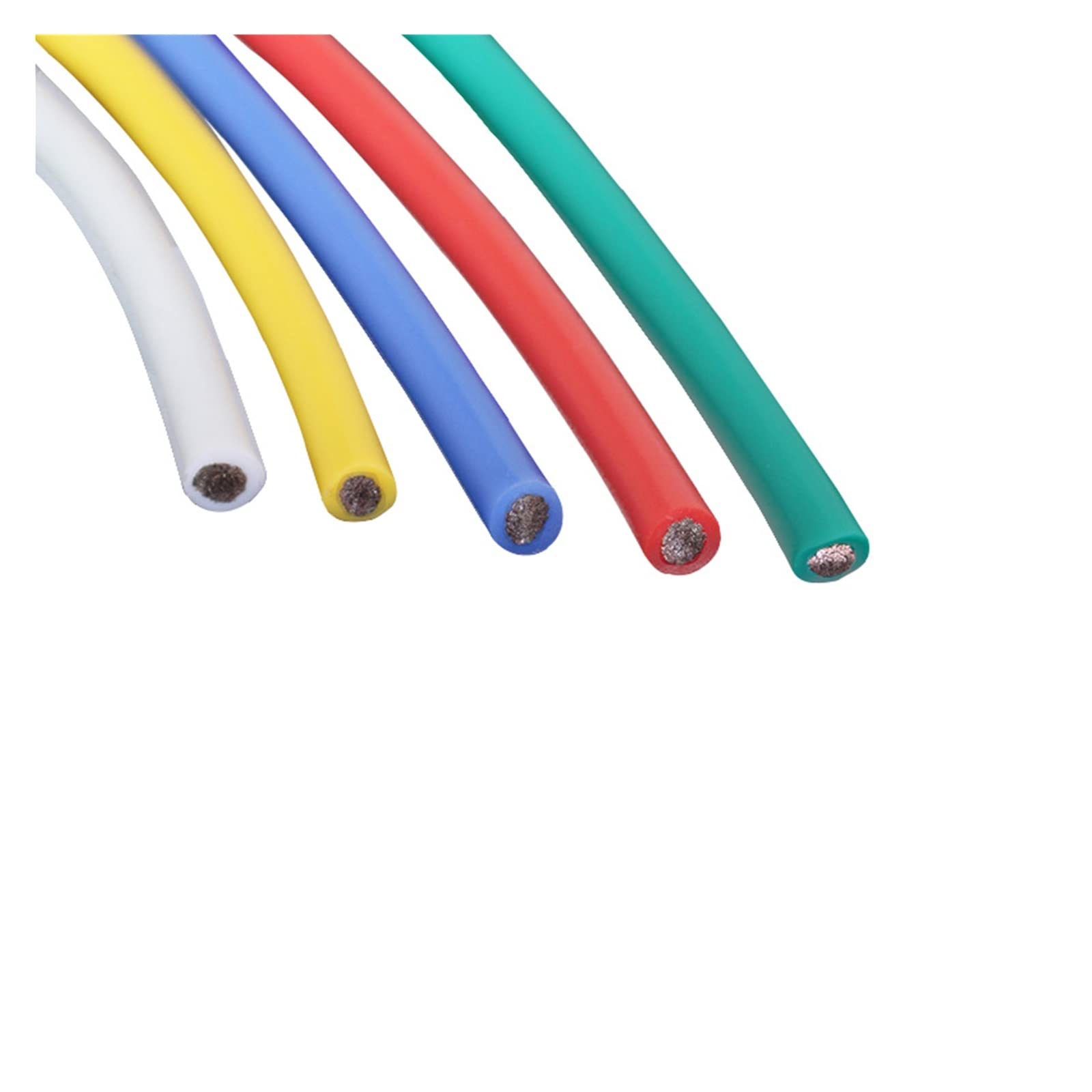 Cable de Silicona Suave Resistente al Calor 26/24/22/20/18/16/14/12/10/8/6/4/2AWG Cable de Silicona de Cobre estañado multihilo de un Solo núcleo Leisurely (Color : Red, Size : 6AWG 1Meter)