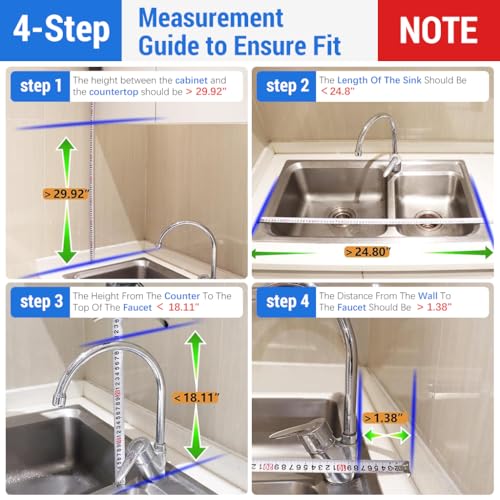 Image of HASTHIP Stainless Steel Double Layer Adjustable Over Sink Dish Drying Rack | Counter Top Sink Rack, Adjustable Width 53-68CM, Large Capacity Saves Space, Sturdy Stable, Hold a Variety of Utensils