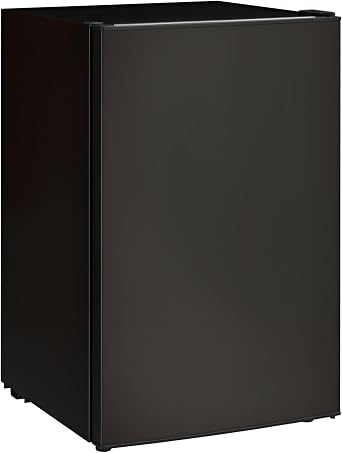 ثلاجة صغيرة HOMCOM مع فريزر، ثلاجة صغيرة 4.5 Cu.Ft مع ترموستات قابل للتعديل، كفاءة في استخدام الطاقة، ضوضاء منخفضة، ثلاجة صغيرة لغرفة النوم، المسكن، المكتب، أسود