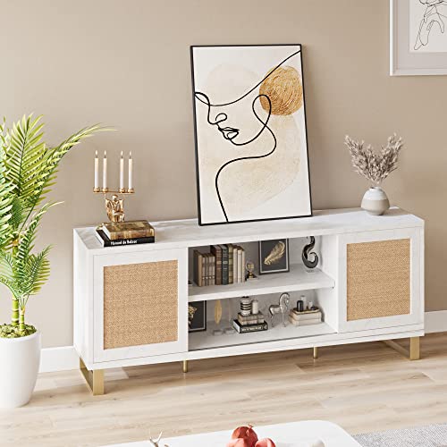 Amyove Tv Stand, White #TOP1