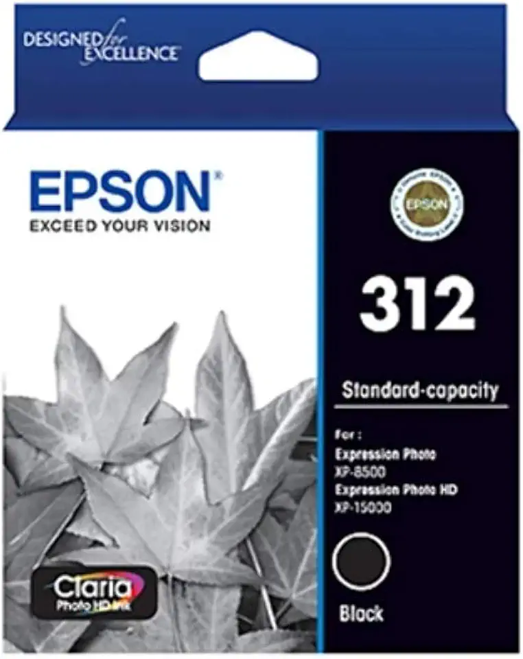 Epson 312 XL Black Ink Claria Photo HD, XP-8500, XP-15000 Large