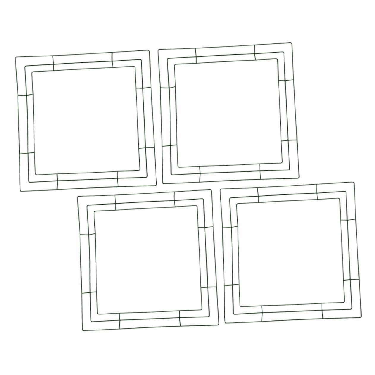 Ciieeo Floral Hoop Wreath Frame Square Iron Wreath Ideal for Holiday Wedding Party Decorations