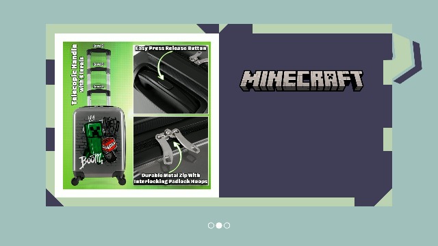 Amazon.com | Minecraft Suitcase for Kids Teens Creeper Hard Shell
