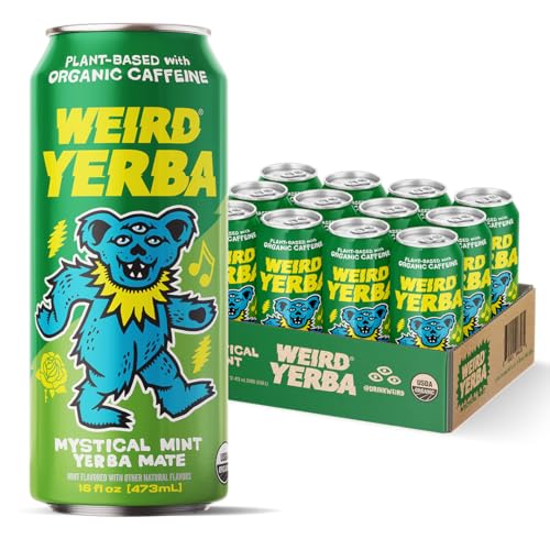 Drink Weird Organic Mystical Mint Yerba Mate, Pack of 12