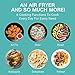 West Bend AFWB12BK13 Electric Air Fryer Oven, Countertop Air Fryer Rotisserie Combo with 10 Digital Quick Menu Presets, 1700 W, 12.6 Qt, Black