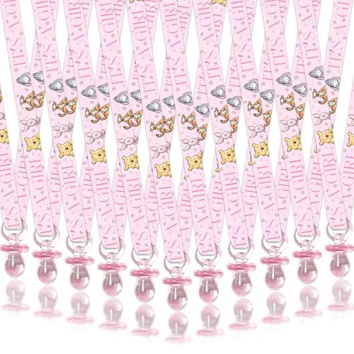 BBSTARING 30 Sets Winnie Pacifier Necklaces for Baby Shower Party,