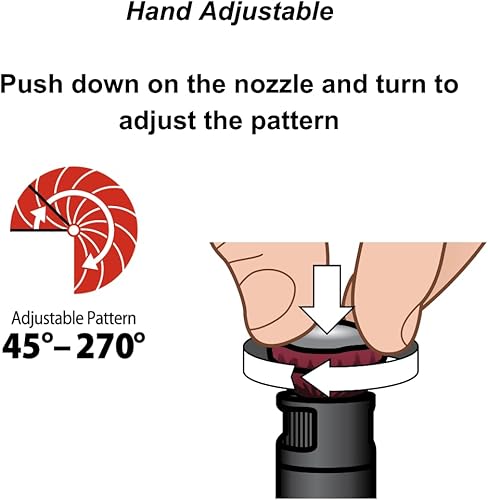 Miniatura 4 de Rain Bird 24RNVAPRO Boquilla de pulverización rotativa profesional de alta eficiencia, ajustable a mano 45 - 270, distancia de pulverización de 17 a