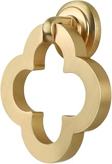 6 Pack 55mm Cupboard Knobs Cabinet Knobs Gold Zinc Alloy Dresser Drawer Knobs with Screws for Kitchen, Bathroom, Bedoom