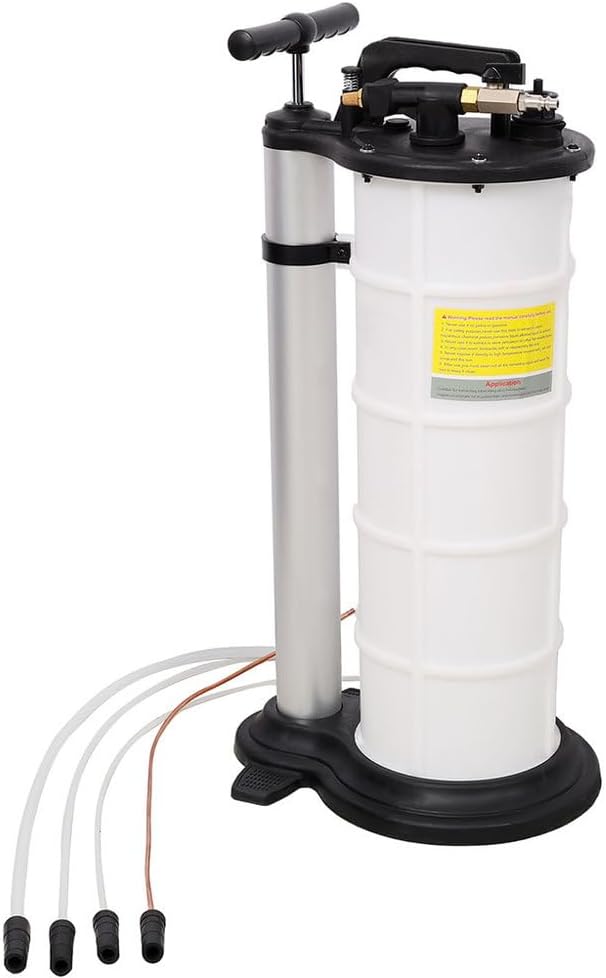 9L Fluid Extractor, Pneumatic/Manual Oil Extractor Pump, Oil Changer Vacuum Fluid Evacuator Extractor with Long Rubber Hose, for Boat Marine Jetski for Automotive Fluids Vacuum Evacuation