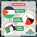 20 Pack Small Palestine Flag Stick 5'' x 8'' - Handheld Waving Palestinian Flags 21 x 14 cm, Mini Country Flag Hand Waving Sticks for National Day Pride Palestinian-themed Festival Party Decorations