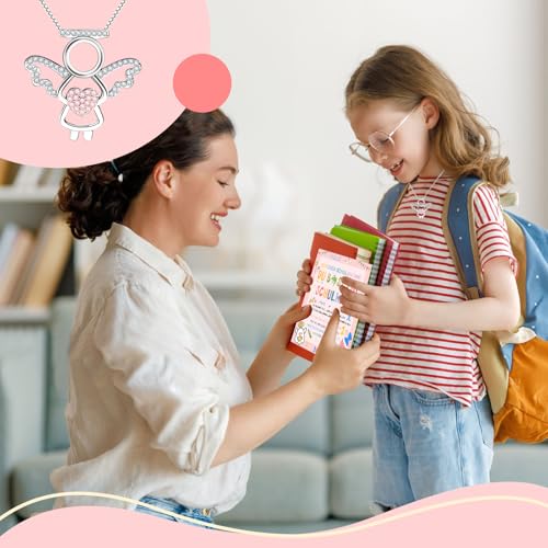 ELF-GRETTER Einschulung Mädchen Schultüte Geschenk, Schulanfang Mädchen Schutzengel Halskette, Schulkind 2024 Schultüte Füllung Einschulungsgeschenke Mädchen