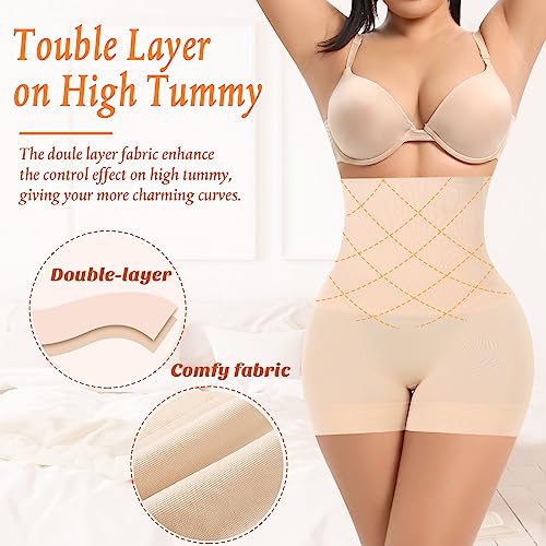 Womens Slip Shorts for Under Dress Seamless Shapewear Boyshorts Tummy Control Panties Shaping Shorts4