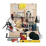 Karl Dahm Werkzeugausrüstung Profi I 45-tlg. Werkzeug Set im stabilen Holzkoffer I Profi Werkzeugkasten 60 x 42 x 17cm I Fliesenleger Werkzeug – 10655