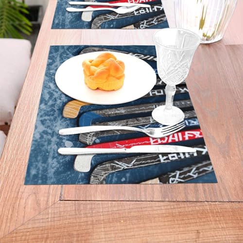Sets de table de qualité supérieure en vinyle PVC tressé durables - 4