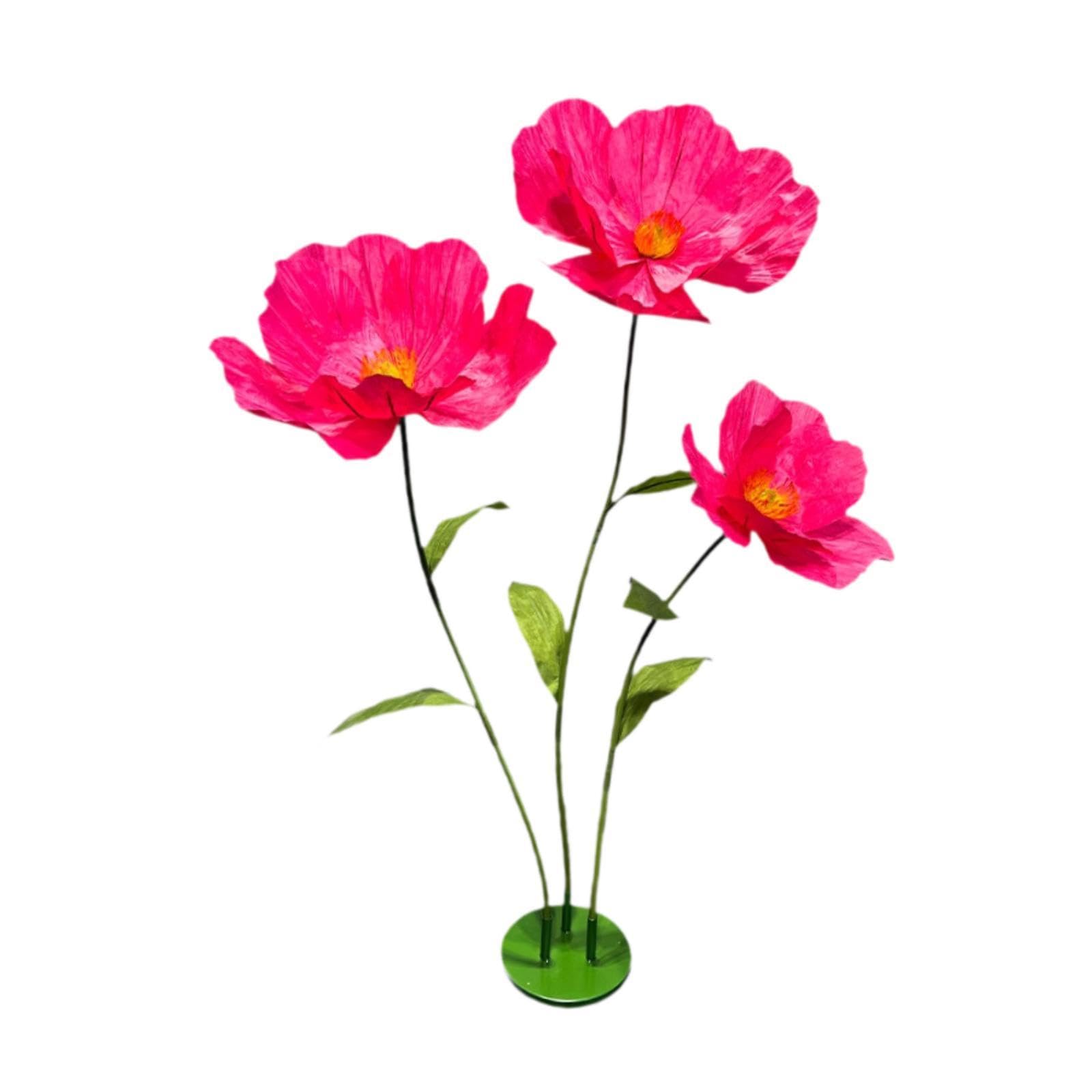 Fleurs Artificielles Géantes Décoration Florale sur Pied Grand Arrangement pour Scène et Accessoire de Photographie avec Base Adapté pour Les Mariage, Rose
